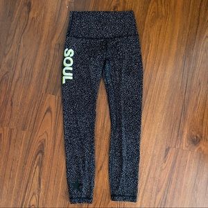 Lululemon x SoulCycle Black/White Pattern Leggings